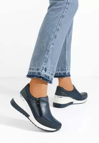Sneakers dama cu platforma Asena navy