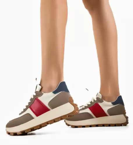 Sneakers dama Feytong Khaki 2