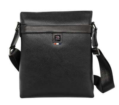 Borseta casual, barbati, ADA SHOES C1000, negru, piele naturala