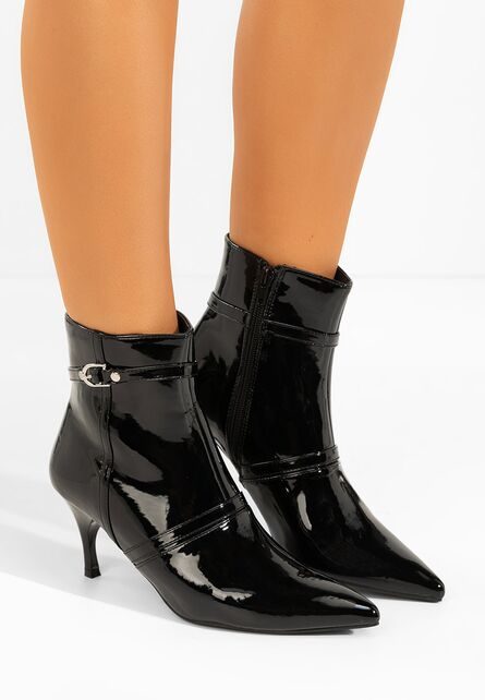 Botine cu toc subtire Aninia V2 negre