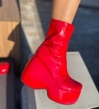 Botine dama Cosmo Rosii