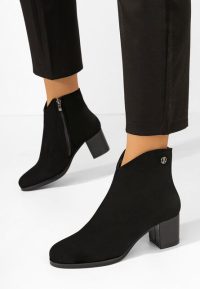 Botine dama cu toc Paulene V2 negre
