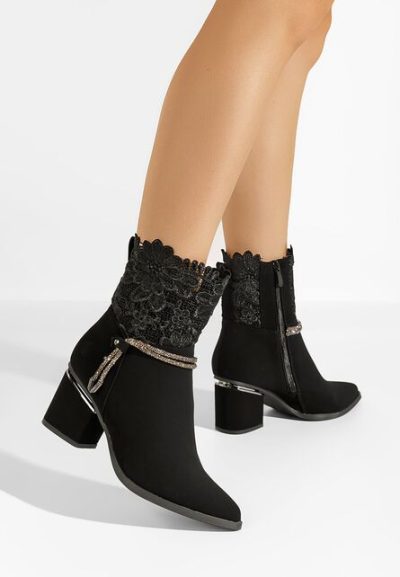 Botine dama elegante Selina negre