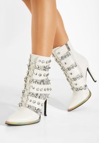 Botine elegante albe Juneila