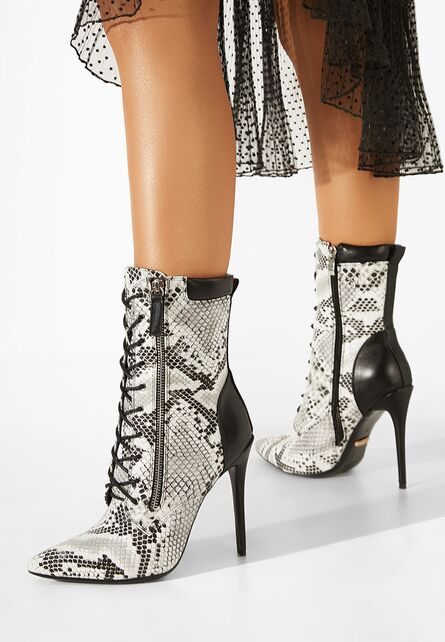 Botine elegante gri Vittoria