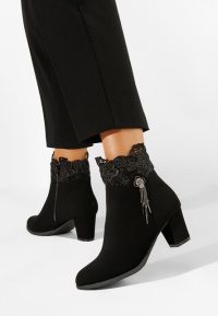 Botine elegante negre Natira