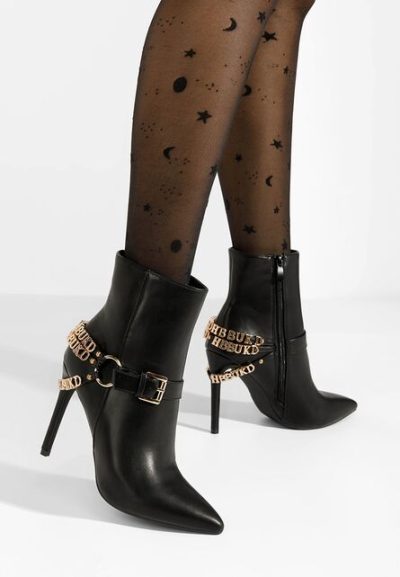 Botine stiletto Verena negre