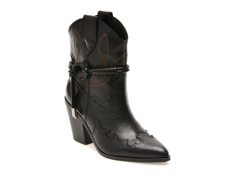 Ciocate ALDO negre, NUWESTERN 001, din piele naturala