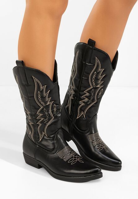 Cizme cowboy damă Brisia negre