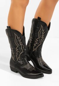 Cizme cowboy damă Brisia negre