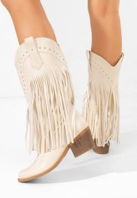 Cizme cowboy dama Giselia bej