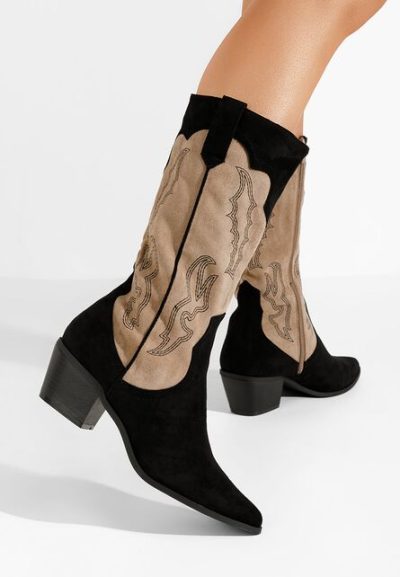 Cizme cowboy dama Kania negre