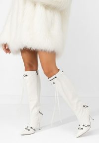 Cizme stiletto Supreme albe