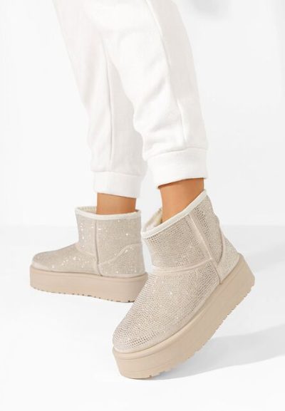 Cizme tip ugg Feyna bej