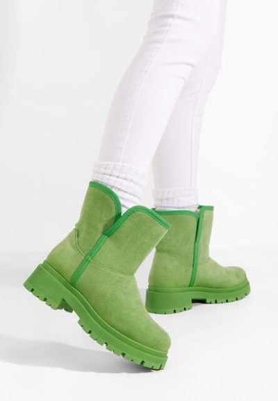 Cizme tip ugg Octavia verzi