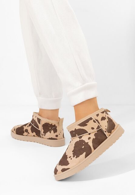 Cizme tip ugg Silora maro
