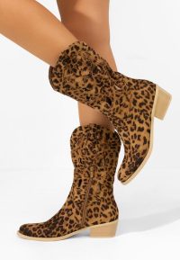 Cizme western dama Lettie leopard