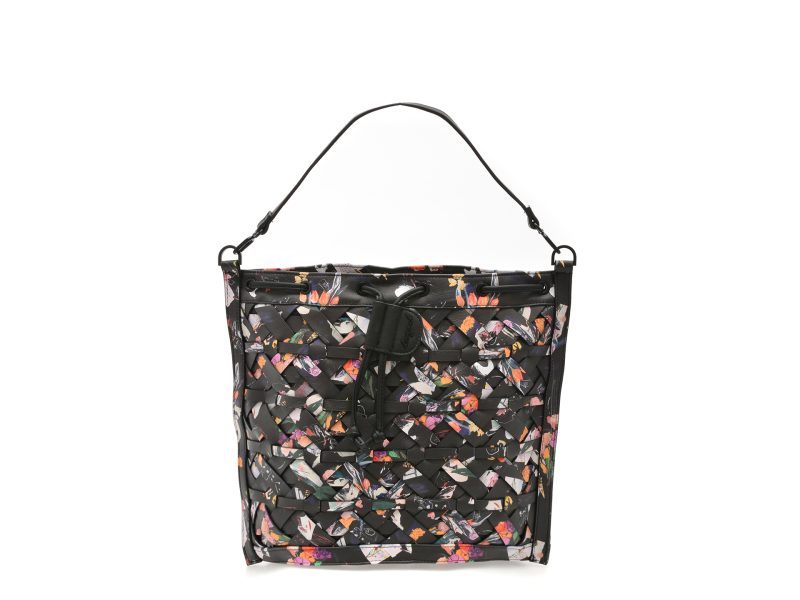 Geanta DESIGUAL neagra, SAKP36, din piele ecologica