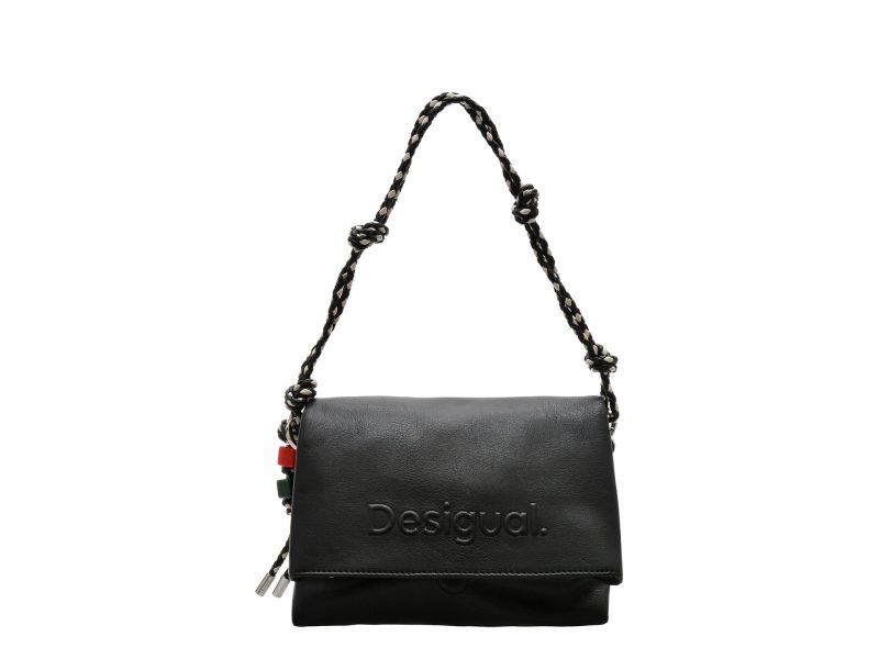 Geanta DESIGUAL neagra, SAXP61, din piele ecologica