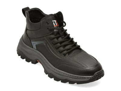 Ghete BITE THE BULLET negre, 68013, din piele naturala