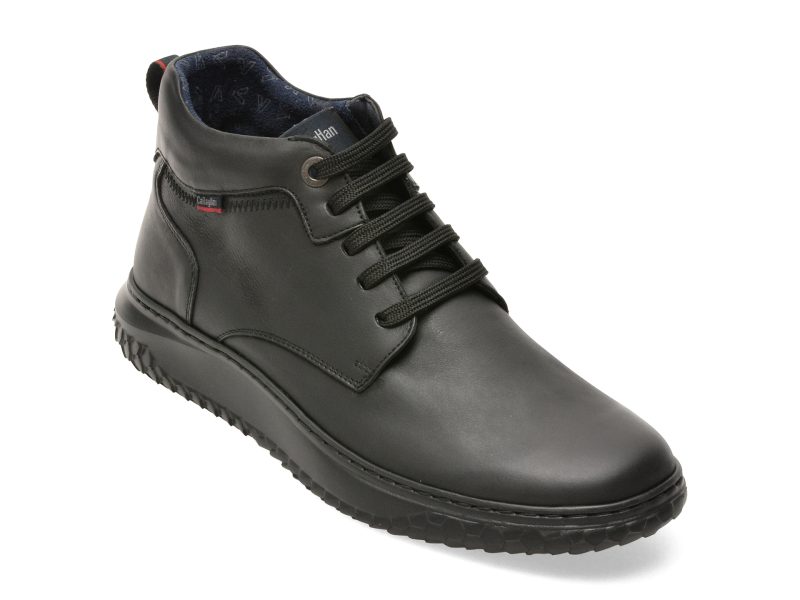 Ghete CALLAGHAN negre, 60803, din piele naturala