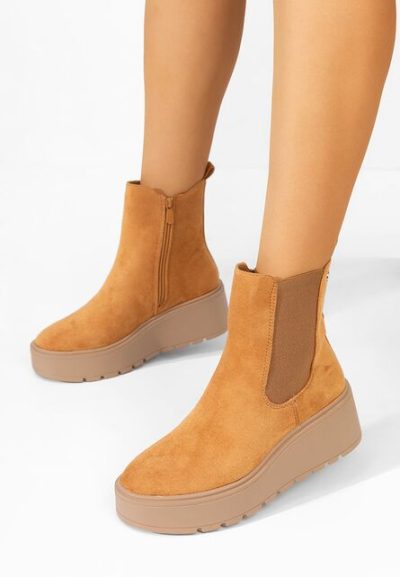 Ghete cu platformă Celestina camel
