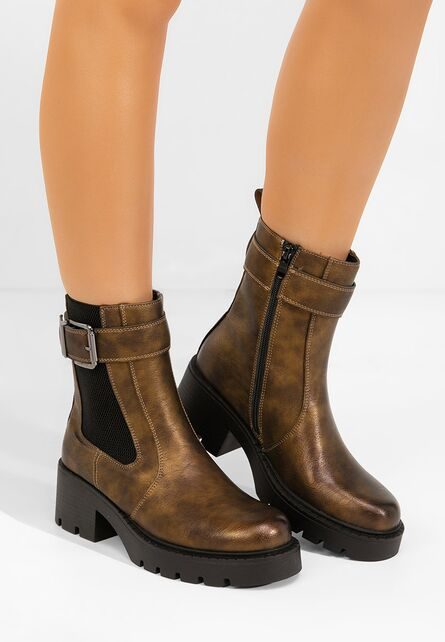 Ghete cu toc Corviana camel