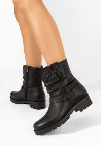 Ghete dama piele Elinore negre