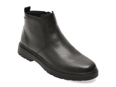 Ghete GEOX negre, U46HNC, din piele naturala