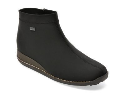 Ghete RIEKER negre, 98251, din material textil