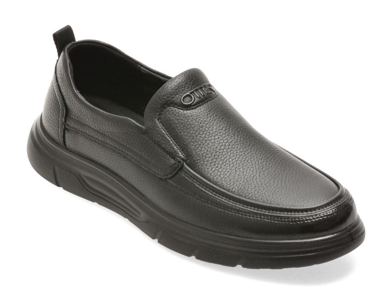 Mocasini OTTER negri, 1959, din piele naturala
