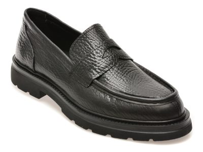 Mocasini OTTER negri, 25M36, din piele naturala