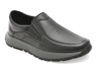 Mocasini OTTER negri, DD7015, din piele naturala