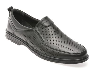 Mocasini SHOWMAN negri, SH8502L, din piele naturala
