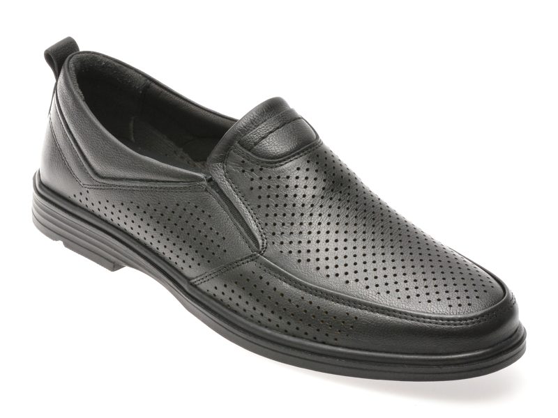 Mocasini SHOWMAN negri, SH8502L, din piele naturala