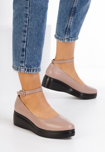 Pantofi casual cu platformă Evelyne roz