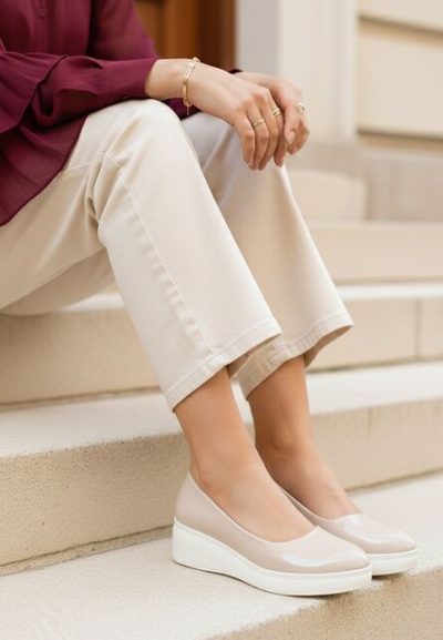 Pantofi casual cu platformă Milanca V3 bej