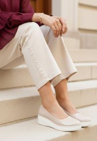 Pantofi casual cu platformă Milanca V3 bej