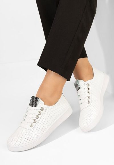 Pantofi casual dama Capricia V6 albi