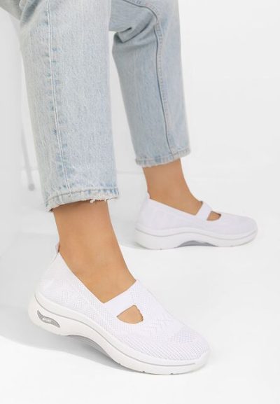 Pantofi casual damă Freeda albi