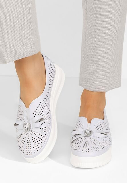 Pantofi casual damă Robertta albi