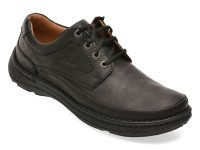 Pantofi CLARKS negri, NATURE THREE, din piele naturala