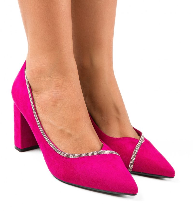 Pantofi cu toc Bavalka Fuchsia