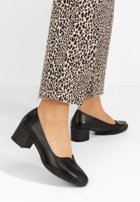 Pantofi cu toc gros Jinny V2 negri