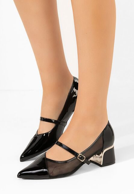 Pantofi cu toc gros Lauralee negri
