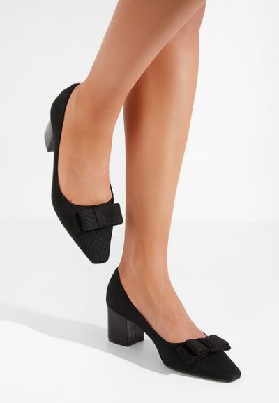 Pantofi cu toc mediu Sherry negri
