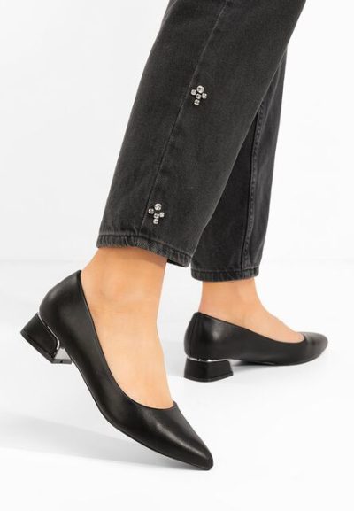 Pantofi cu toc mic Lexie V2 negri
