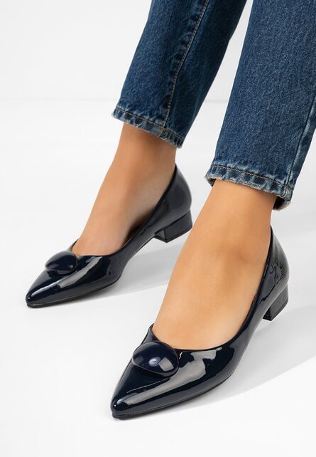 Pantofi cu toc mic Reiko navy