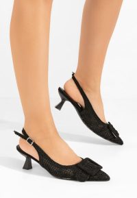 Pantofi cu toc mic Tiffaney negri