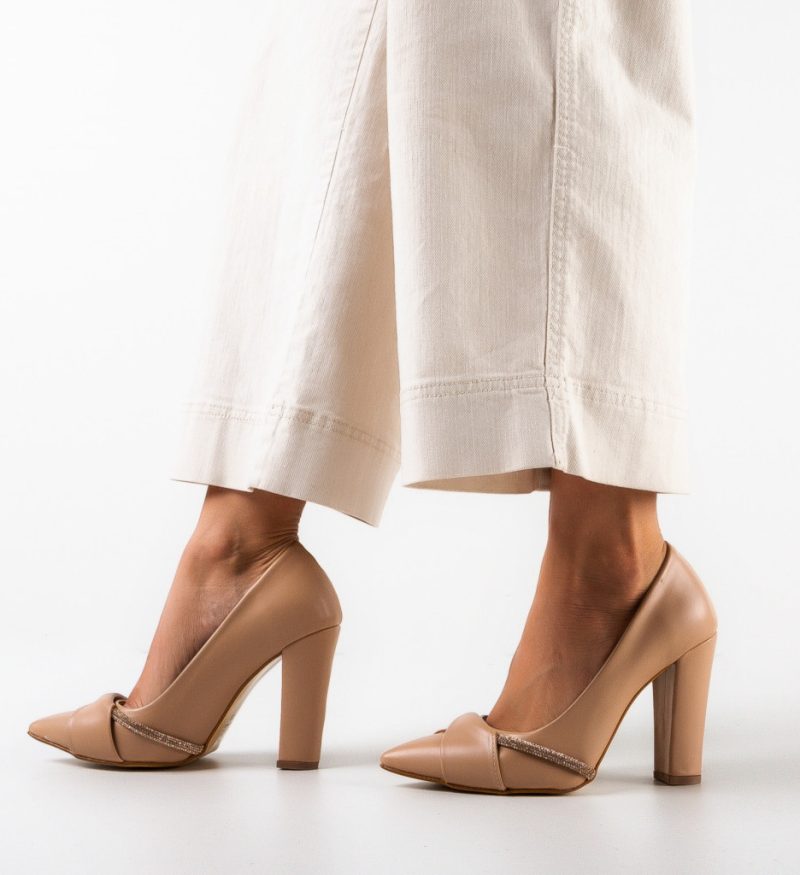 Pantofi cu toc Roka Nude